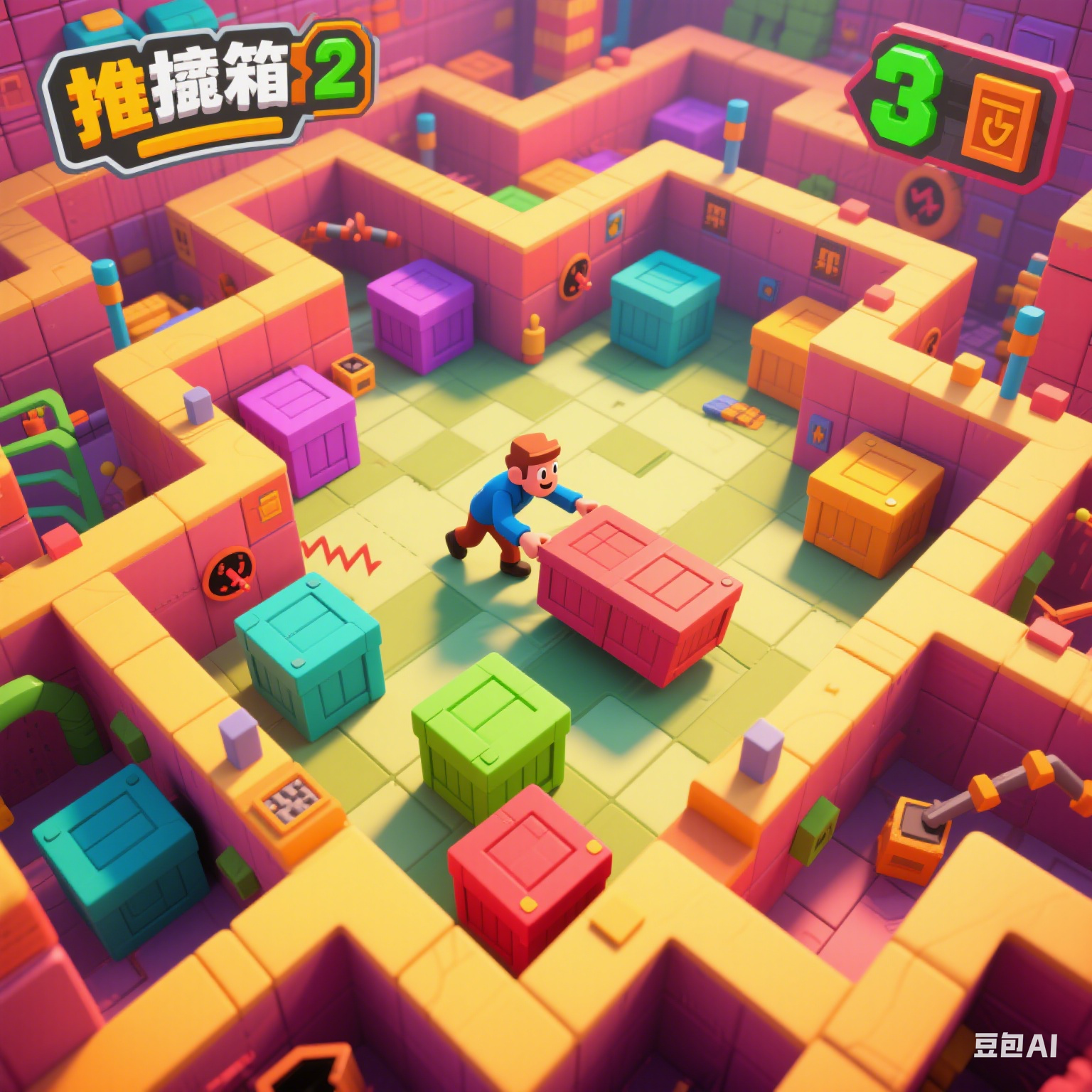 3D推箱子2