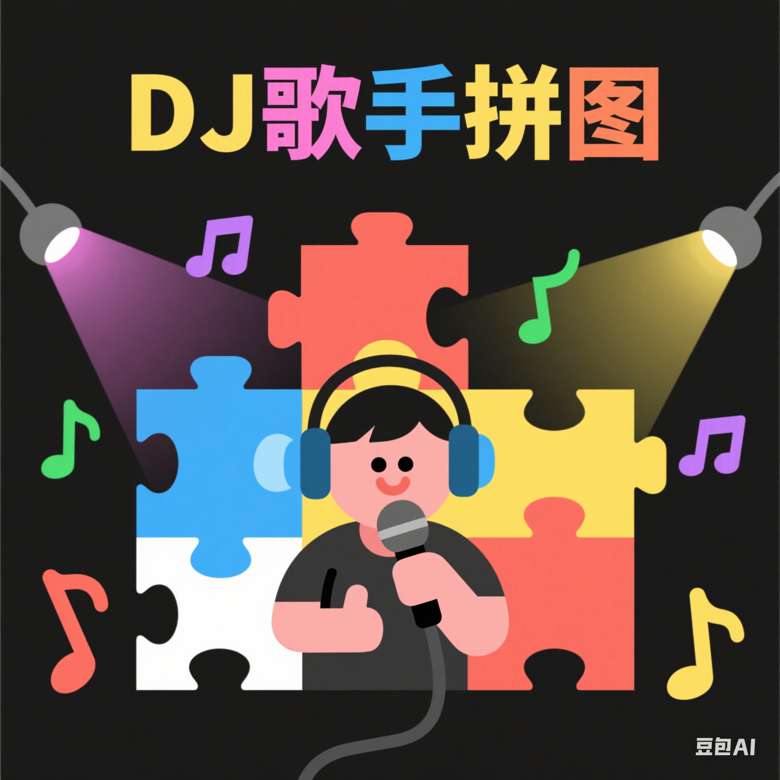 DJ歌手拼图